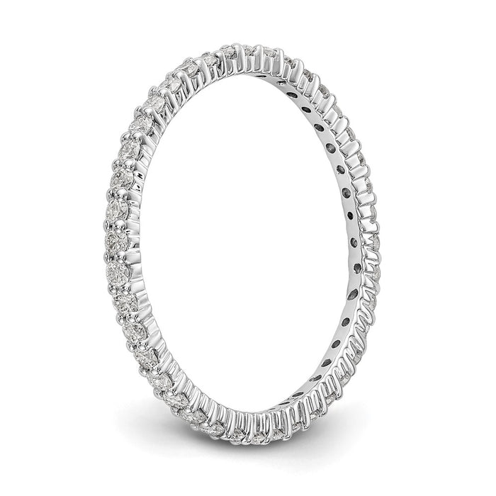 Shop Exclusive 14K White Gold Eternity Band - 1/2 Carat Lab-Grown Diamond, Stylish Design-5