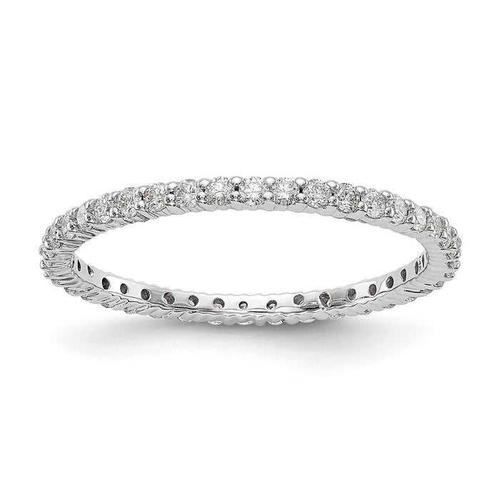 Exclusive 14K White Gold 1/2 Carat Diamond Eternity Band - Stylish Size 7-1