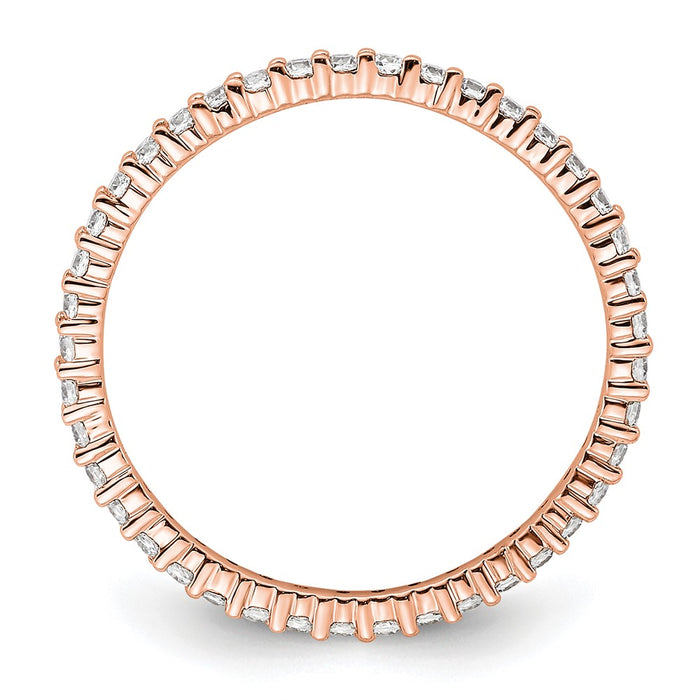 Buy Stylish 14K Rose Gold 1/2 Carat Diamond Eternity Band - Size 8.5-2