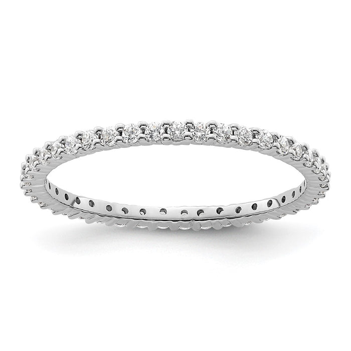 Buy Stylish 14K White Gold Polished 1/2 Carat Diamond Eternity Band Size 8-1