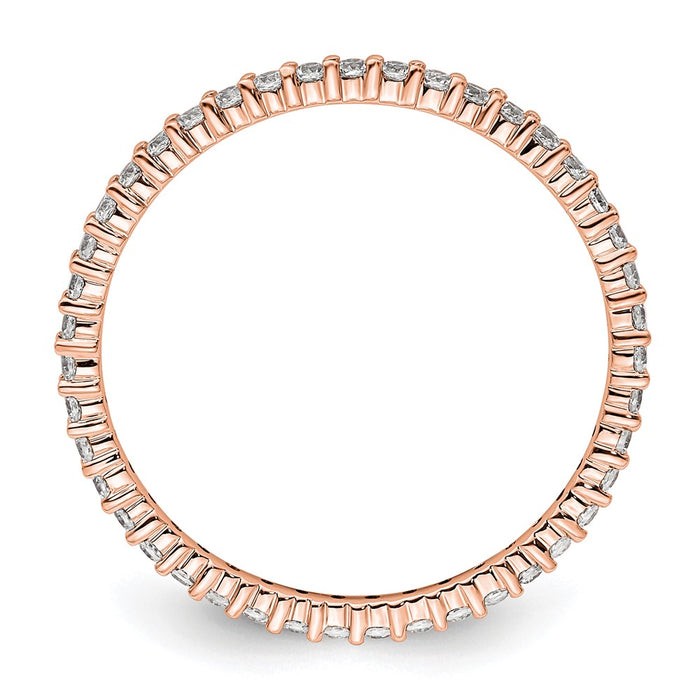 Buy 14K Rose Gold 1/2 Carat Diamond Eternity Band - Stylish Size 9 Jewelry-2