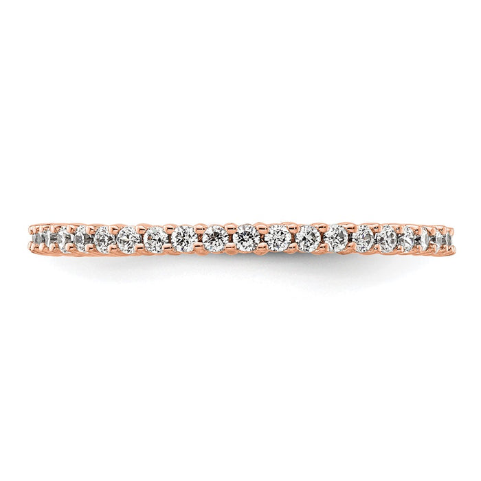 Buy 14K Rose Gold 1/2 Carat Diamond Eternity Band - Stylish Size 9 Jewelry-3