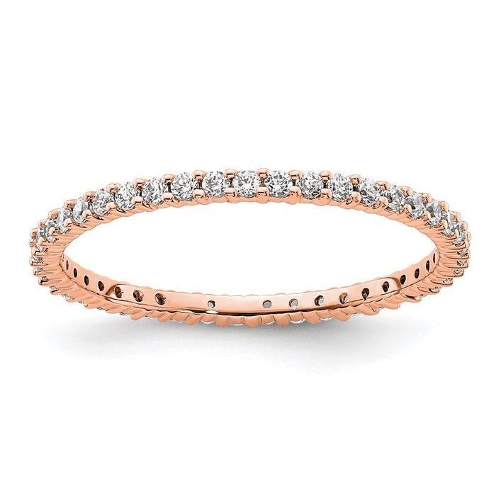 Buy 14K Rose Gold 1/2 Carat Diamond Eternity Band - Stylish Size 9 Jewelry-1