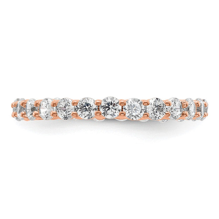 High-Quality 14K Rose Gold 1 Carat Diamond Eternity Band - Stylish Size 4.5-3