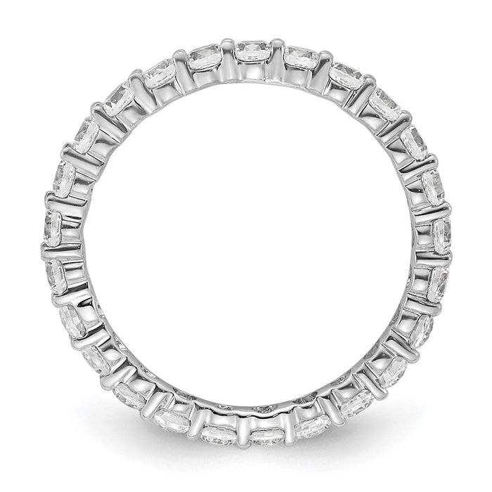 Shop Stylish 14K White Gold Polished 1 Carat Diamond Eternity Band, Size 4.5-2