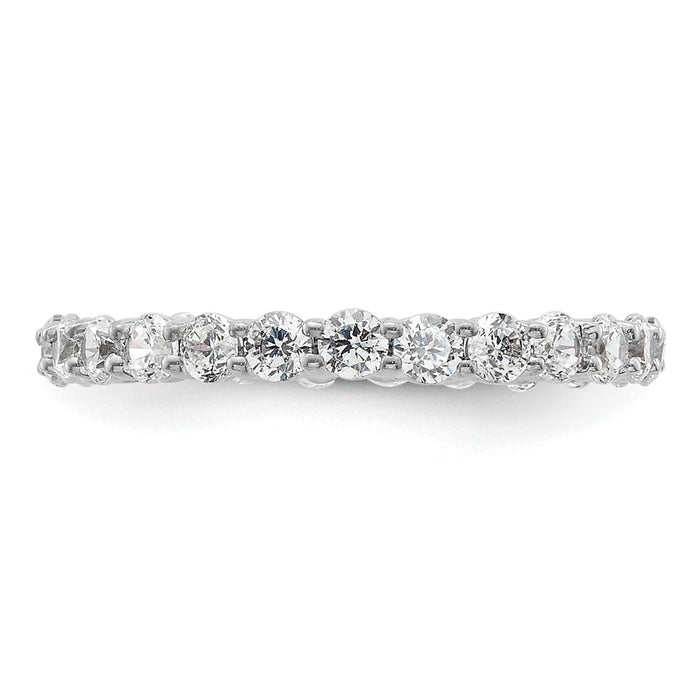 Shop Stylish 14K White Gold Polished 1 Carat Diamond Eternity Band, Size 4.5-3
