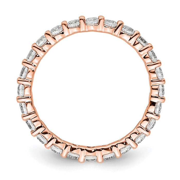 Buy 14K Rose Gold 1 Carat Diamond Eternity Band - Stylish & Affordable Size 5-2