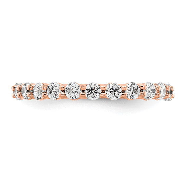 Buy Exclusive 14K Rose Gold 1 Carat Diamond Eternity Band - Stylish Size 5.5-3