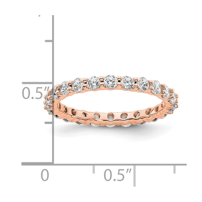 Buy Exclusive 14K Rose Gold 1 Carat Diamond Eternity Band - Stylish Size 5.5-4