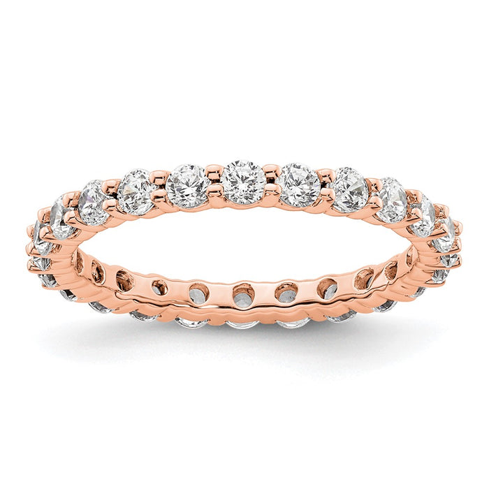 Buy 14K Rose Gold 1 Carat Diamond Eternity Band - Stylish & Affordable Size 5-1