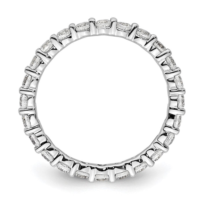 High-Quality 14K White Gold 1 Carat Diamond Eternity Band - Size 5, Stylish Value-2