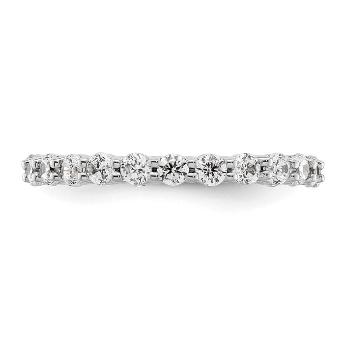 High-Quality 14K White Gold 1 Carat Diamond Eternity Band - Size 5, Stylish Value-3