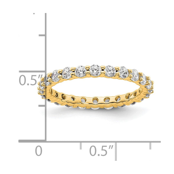 Shop Exclusive 14K Gold Polished 1 Carat Diamond Eternity Band - Size 5-4