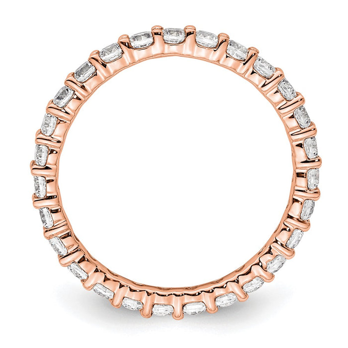 Exclusive 1 Carat Diamond Eternity Band in 14K Rose Gold - Stylish & Affordable-2