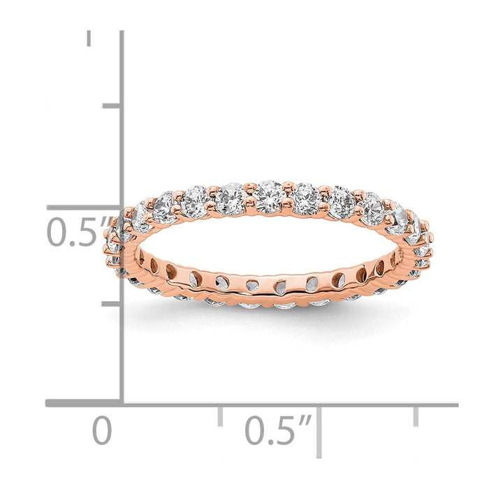 Exclusive 1 Carat Diamond Eternity Band in 14K Rose Gold - Stylish & Affordable-4