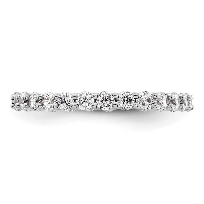 Buy Stylish 14K White Gold 1 Carat Diamond Eternity Band - Size 6, Luxury!-3