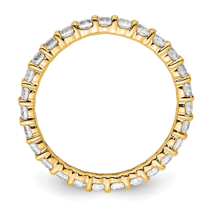 Exclusive 14K Gold 1 Carat Diamond Eternity Band - Stylish Size 6.5, Affordable Price-2