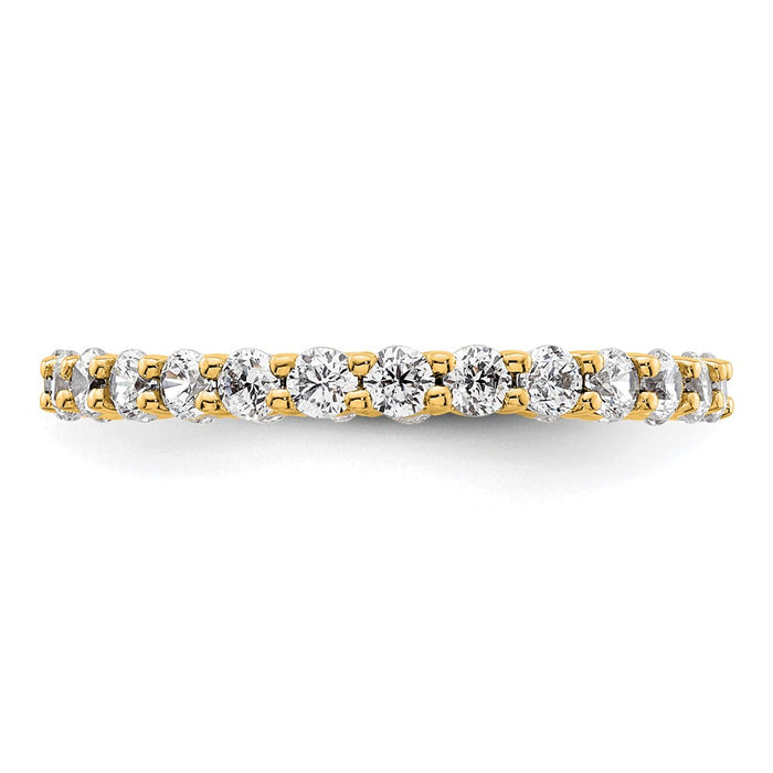 Exclusive 14K Gold 1 Carat Diamond Eternity Band - Stylish Size 6.5, Affordable Price-3