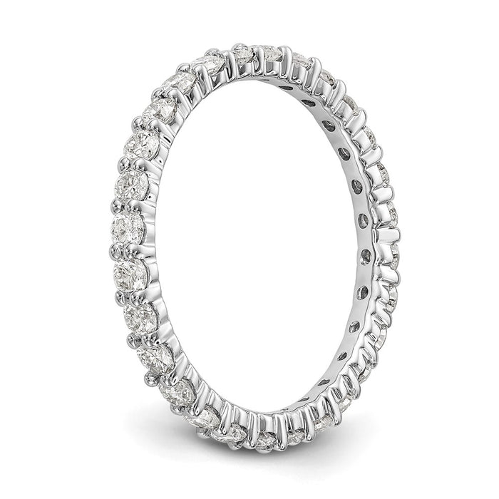 Shop 14K White Gold 1 Carat Lab-Grown Diamond Eternity Band - Stylish Value!-6