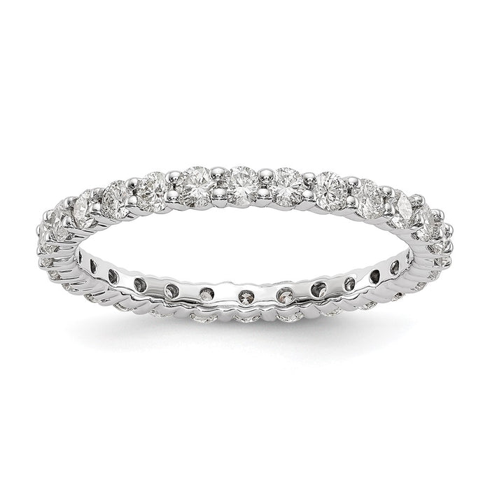 Buy 14K White Gold 1 Carat Lab-Grown Diamond Eternity Band - Stylish & Affordable!-1