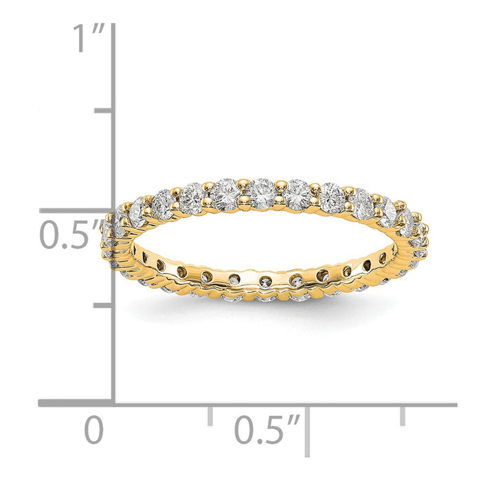 Shop Stylish 1 Carat 14K Gold Diamond Eternity Band - Size 7, Polished Finish-5