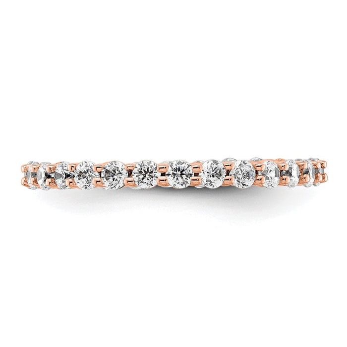 Buy Stylish 14K Rose Gold 1 Carat Diamond Eternity Band - Size 8, Exclusive!-3