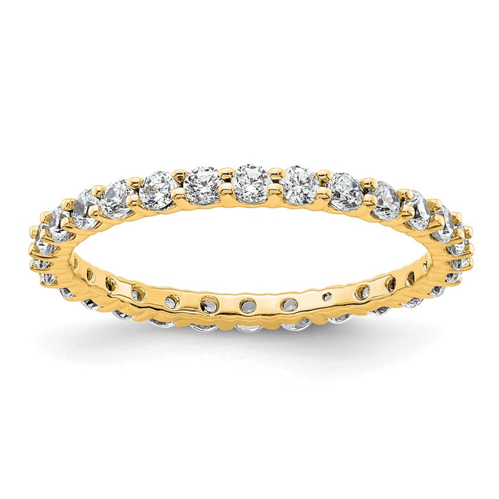 Exclusive 14K Gold 1 Carat Diamond Eternity Band - Size 8, Stylish & Affordable-1