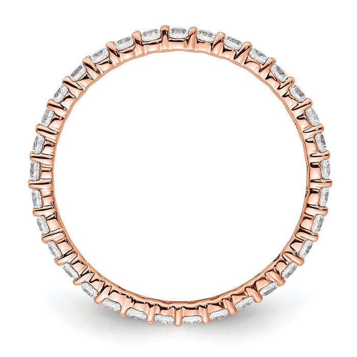Buy Luxury 1 Carat Diamond Eternity Band in 14K Rose Gold - Size 9-2