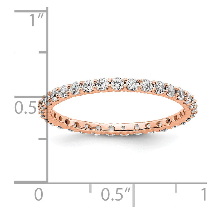 Buy Luxury 1 Carat Diamond Eternity Band in 14K Rose Gold - Size 9-4