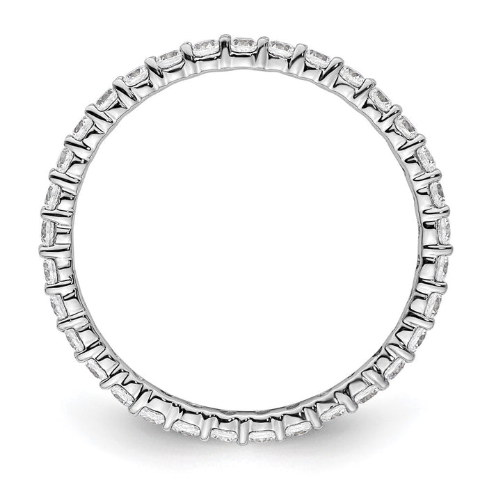 Buy Stylish 14K White Gold 1 Carat Diamond Eternity Band - Size 9, Affordable!-2