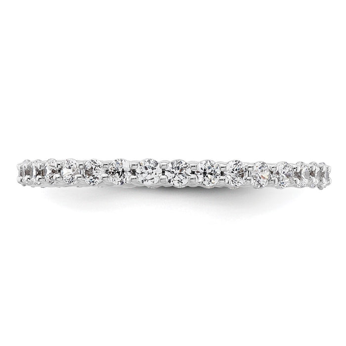 Buy Stylish 14K White Gold 1 Carat Diamond Eternity Band - Size 9, Affordable!-3