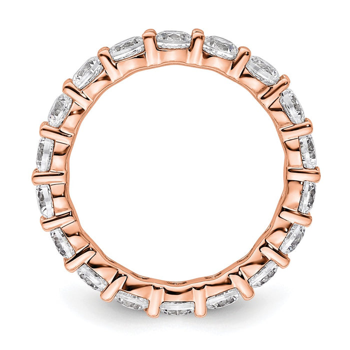 Buy 14K Rose Gold 2-Carat Diamond Eternity Band - Stylish Size 4 Jewelry-2