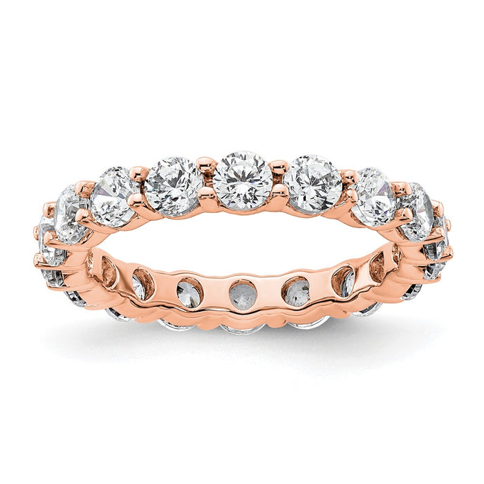 Buy 14K Rose Gold 2-Carat Diamond Eternity Band - Stylish Size 4 Jewelry-1