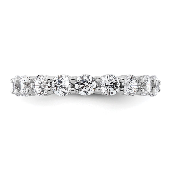 Exclusive 14K White Gold Polished 2-Carat Diamond Eternity Band - Stylish Size 4-3