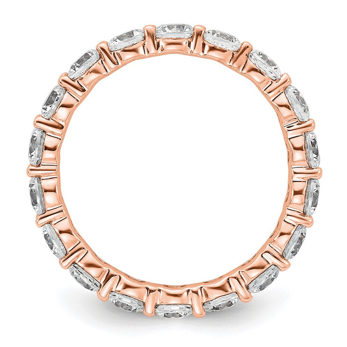Exclusive 14K Rose Gold 2 Carat Diamond Eternity Band - Stylish Size 5-2