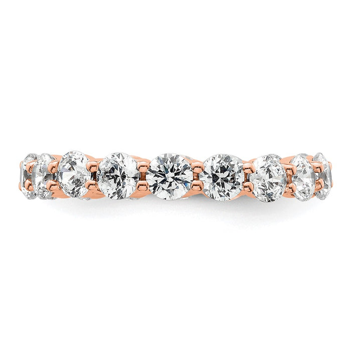 Shop 14K Rose Gold 2-Carat Diamond Eternity Band - Stylish & Affordable Size 5.5-3