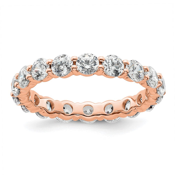Shop 14K Rose Gold 2-Carat Diamond Eternity Band - Stylish & Affordable Size 5.5-1