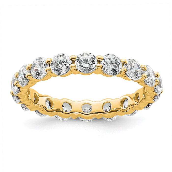 High-quality 14K Gold 2-Carat Diamond Eternity Band - Stylish Size 5 Ring-1