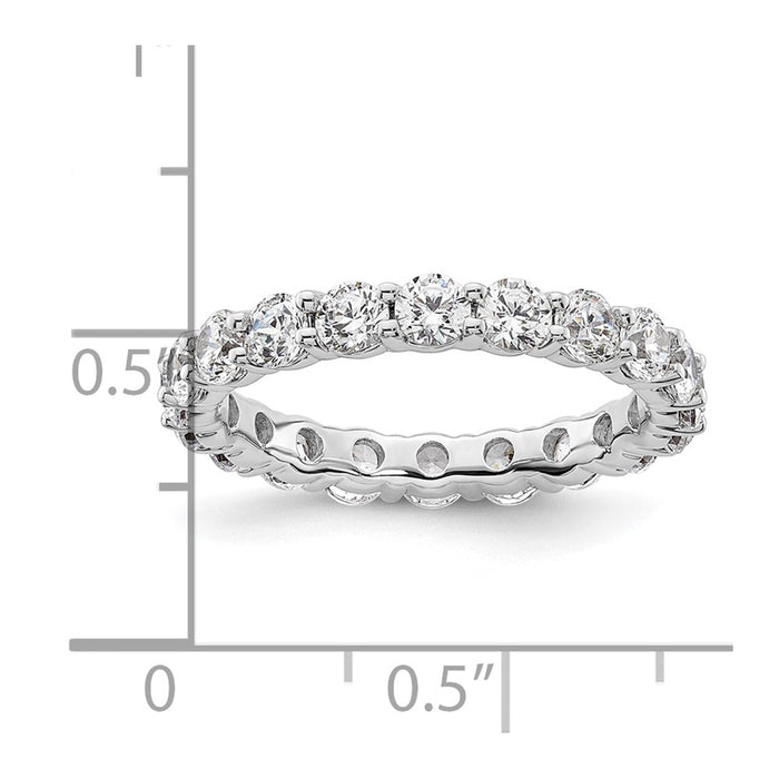 Exclusive 14K White Gold 2-Carat Diamond Eternity Band - Stylish Size 6.5-4