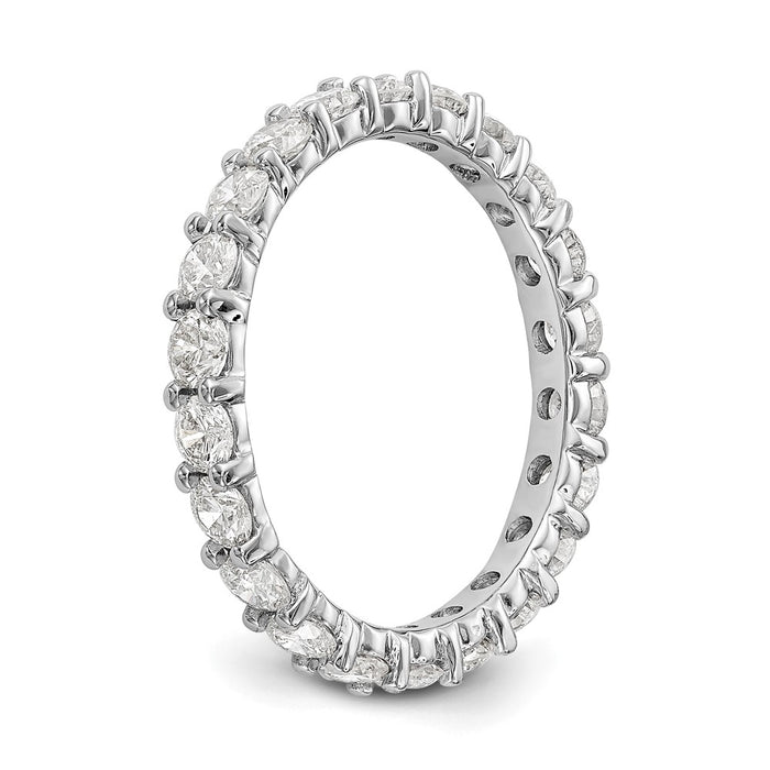 Buy Stylish 14K White Gold 2-Carat Diamond Eternity Band - Size 7.5-4