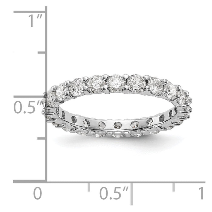 Buy Stylish 14K White Gold 2-Carat Lab-Grown Diamond Eternity Band, Size 7-3