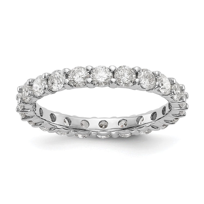 Shop 14K White Gold 2-Carat Lab-Grown Diamond Eternity Band - Stylish Value!-1