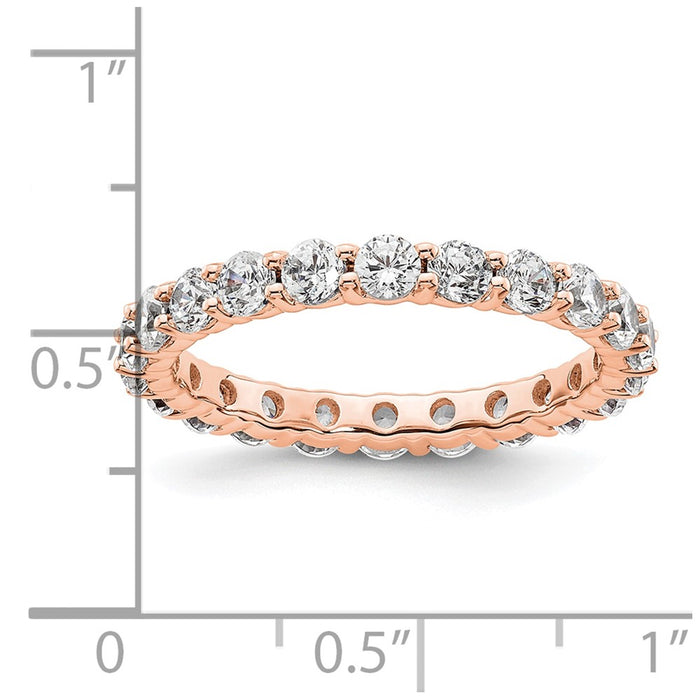 Order 14K Rose Gold 2-Carat Diamond Eternity Band - Stylish & Affordable-4