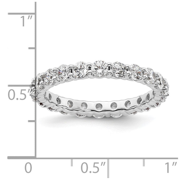 Buy 2-Carat Diamond Eternity Band in 14K White Gold - Stylish Size 8!-4