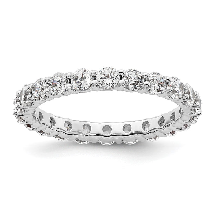Buy 2-Carat Diamond Eternity Band in 14K White Gold - Stylish Size 8!-1
