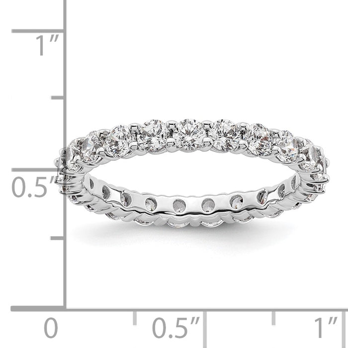 Buy 2-Carat Diamond Eternity Band in 14K White Gold - Stylish & Affordable!-4
