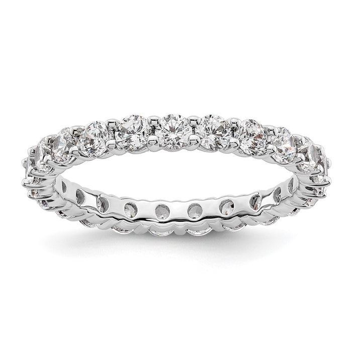 Buy 2-Carat Diamond Eternity Band in 14K White Gold - Stylish & Affordable!-1