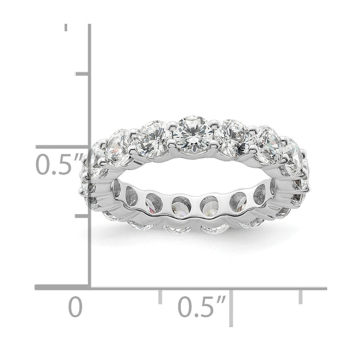 Exclusive 14K White Gold 3-Carat Diamond Eternity Band - Stylish Size 4.5-4