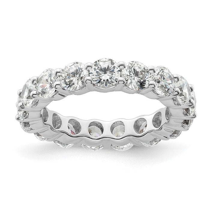 Exclusive 14K White Gold 3-Carat Diamond Eternity Band - Stylish Size 4.5-1