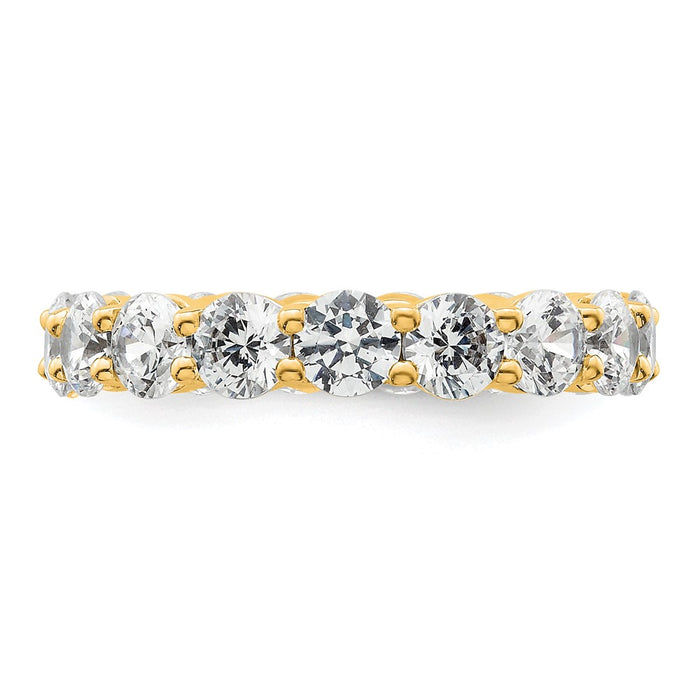 High-Quality 14K Gold 3 Carat Diamond Eternity Band - Stylish Size 4 Ring-3